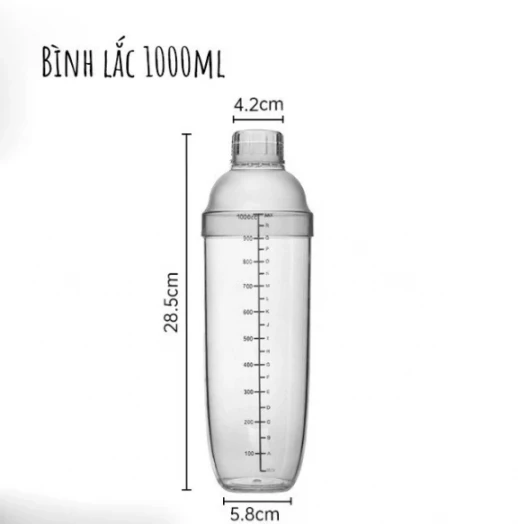 Shaker nhựa 1000ml
